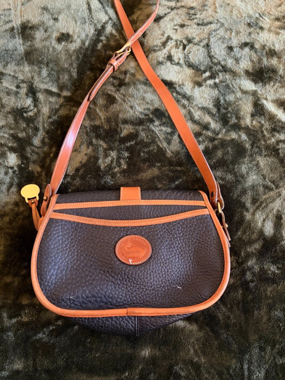 Dooney and Bourke Crossbody Flap Leather Saddle Bag - Picture 2 of 9